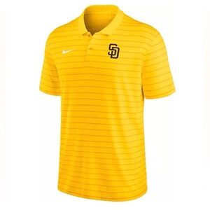 NIKE Men's San Diego Padres Yellow Authentic Collection Stripe Polo Large NWT